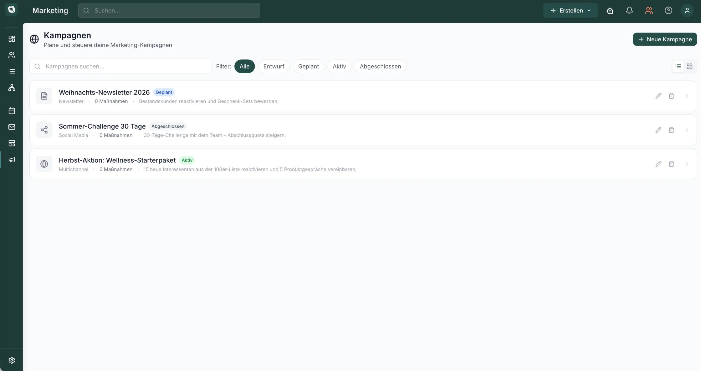 teamora am Rechner – Kampagnen: Newsletter, Social Media und Multichannel gebündelt